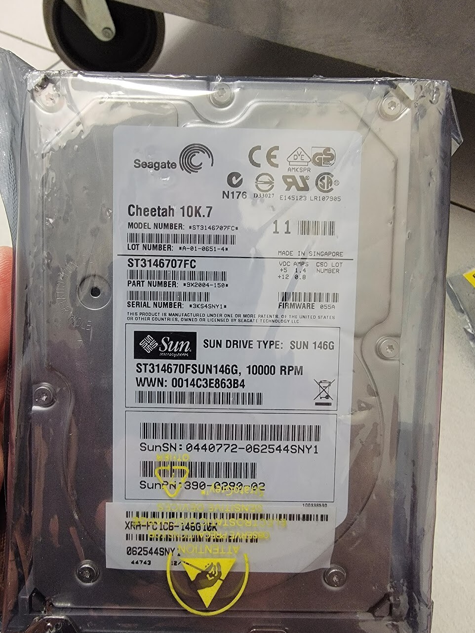 Seagate Cheetah 10k.7 ST3146707FC | 9X2004-150  146gB HDD Sun Oracle