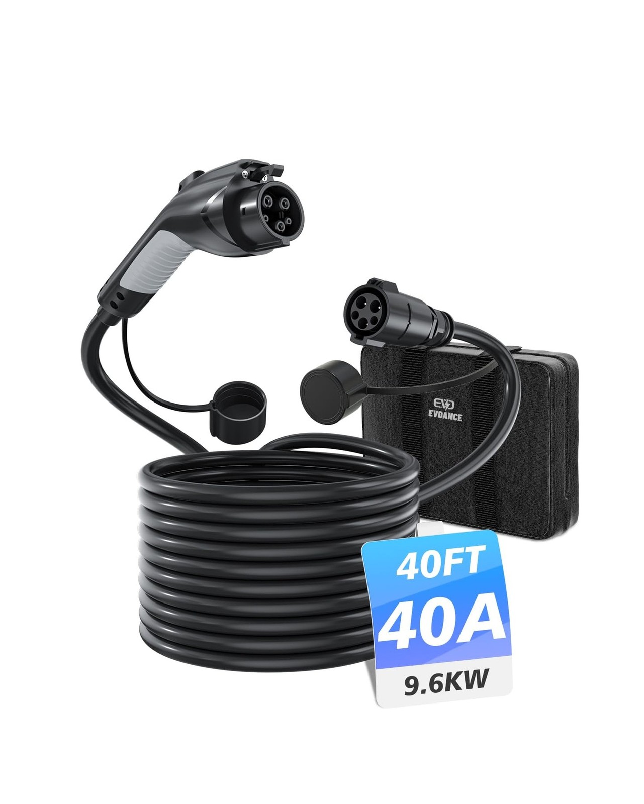 J1772 Extension Cable, EV Charger Extension Cable 40A 40FT Charging Cord for ...