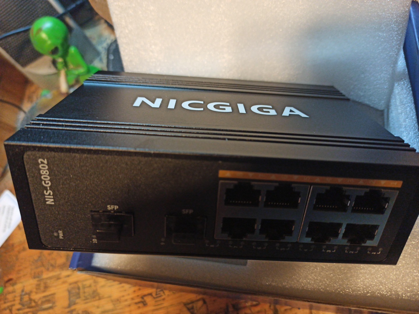 NICGIGA 10 Port Hardened Industrial Gigabit Ethernet Switch, with 8 x...