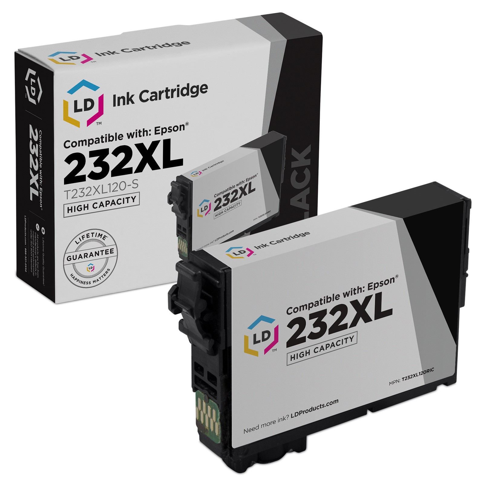 Ink Cartridge Replacement for Epson 232XL High Yield (Black, Single)