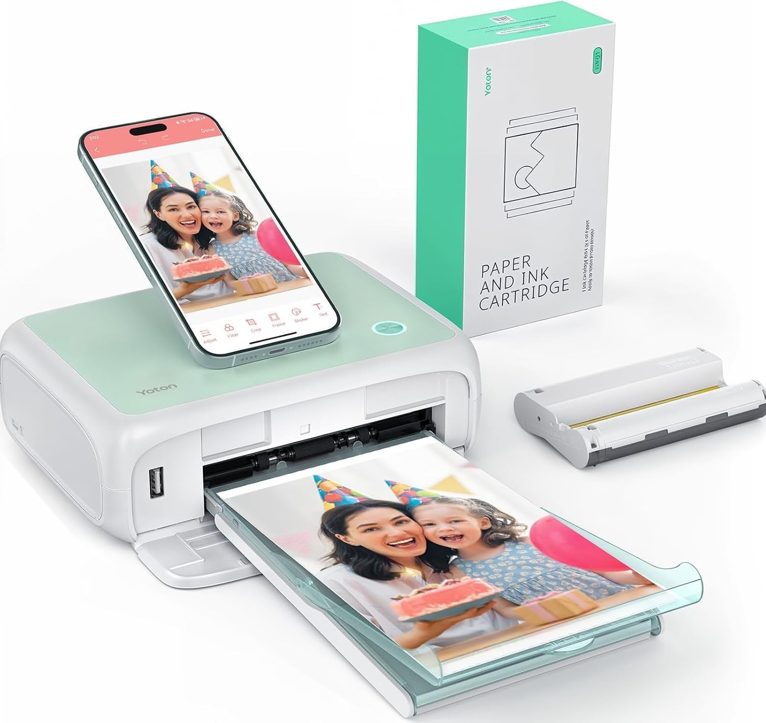 Photo Printer 4x6, Picture Printer with 54 Sheets & 1 Ink Ribbon, Support AR ...