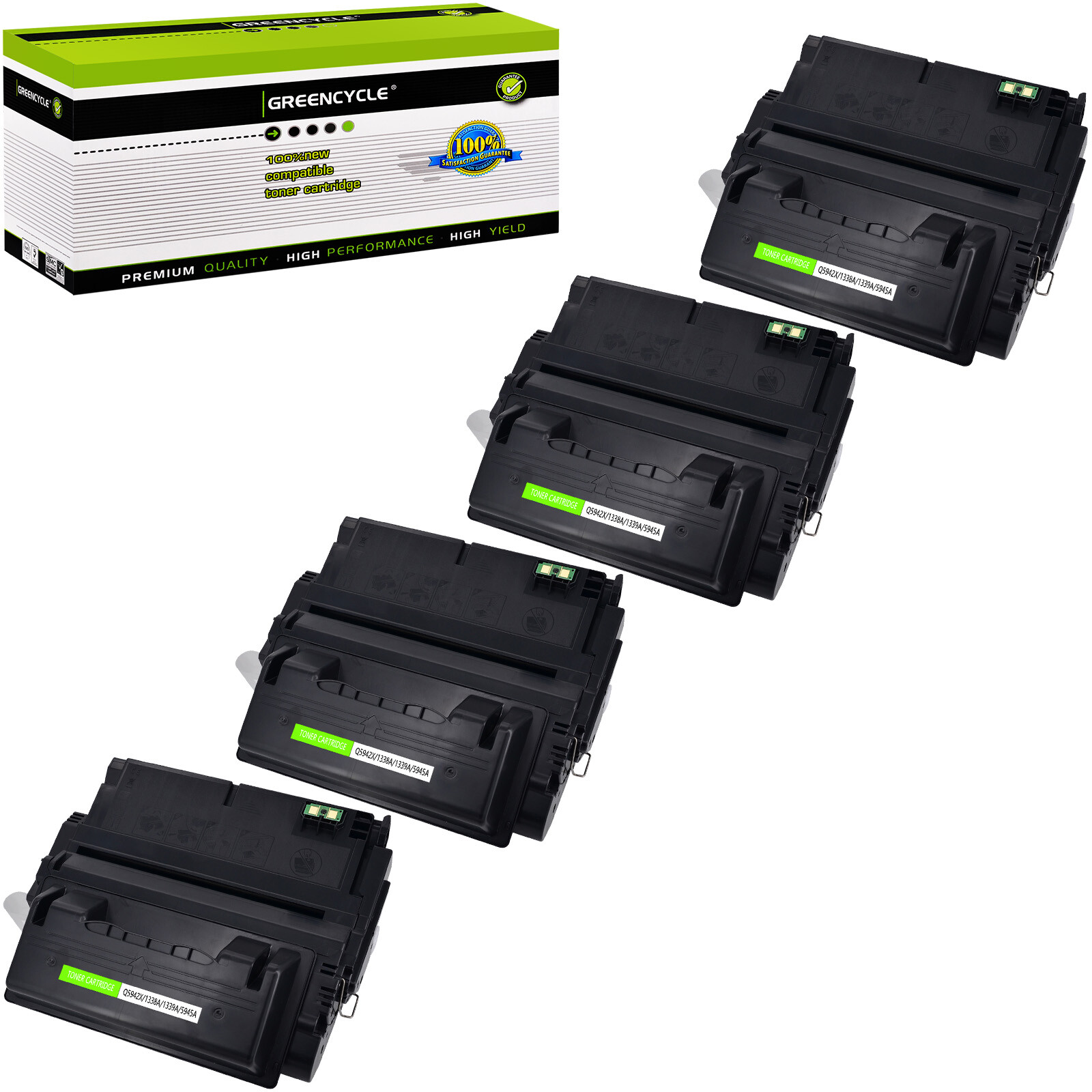 4 PK High Yield Toner Q1339A 39A For HP LaserJet 4300 4300n 4300DTNSL Printer