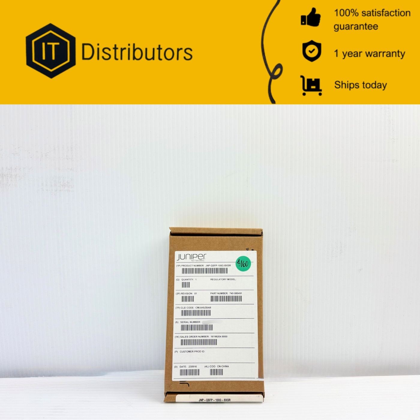 Juniper JNP-QSFP-100G-BXSR / New / 1 Year Warranty / Ships Today