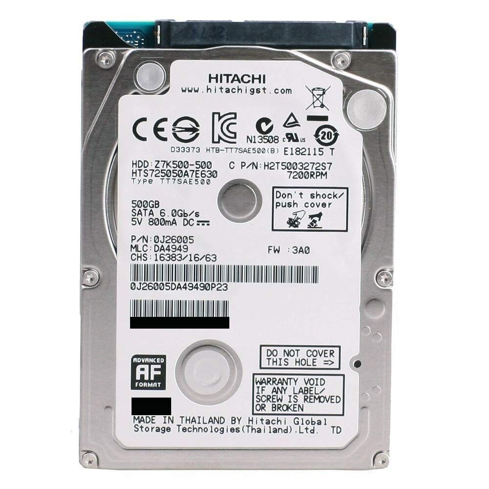**ZERO HOURS**-HTS725050A7E630-HGST Travelstar Z7K500 500GB, SATA 3, 2.5"HD