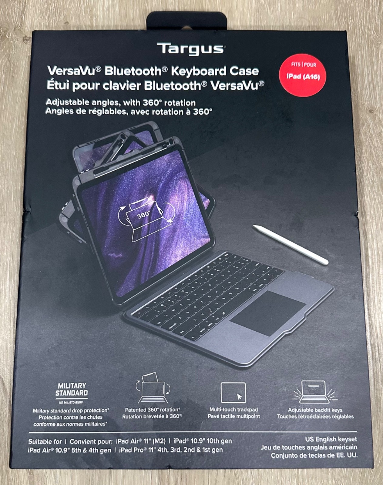 Targus VersaVu Bluetooth Keyboard Case for iPad BRAND NEW SEALED Model THZ967