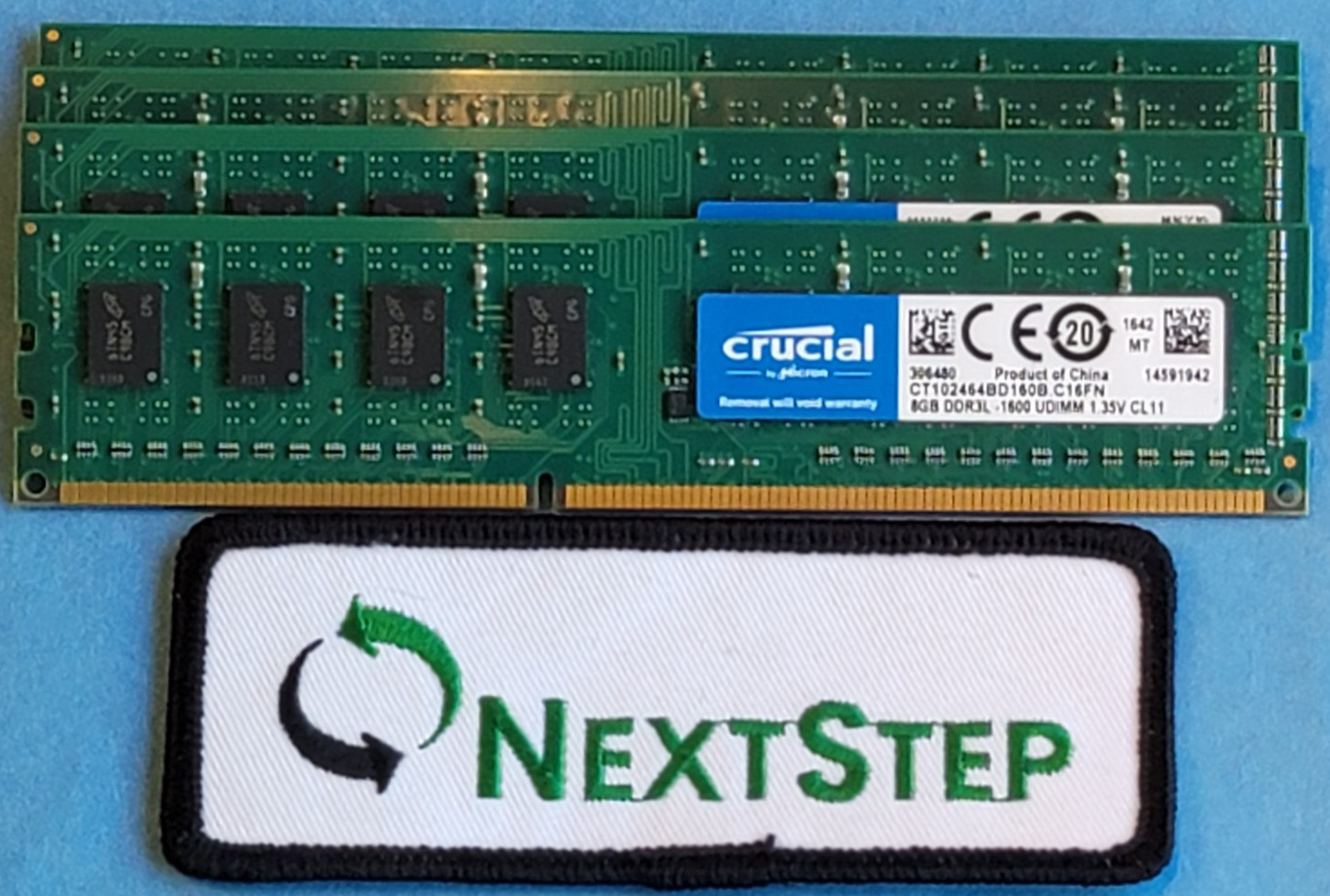 Crucial 8GB DDR3L-1600 Desktop RAM **Lots of 4**