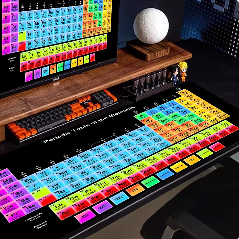 Large Mouse Pad Featuring The Periodic Table, Suitable for Gaming And Office U