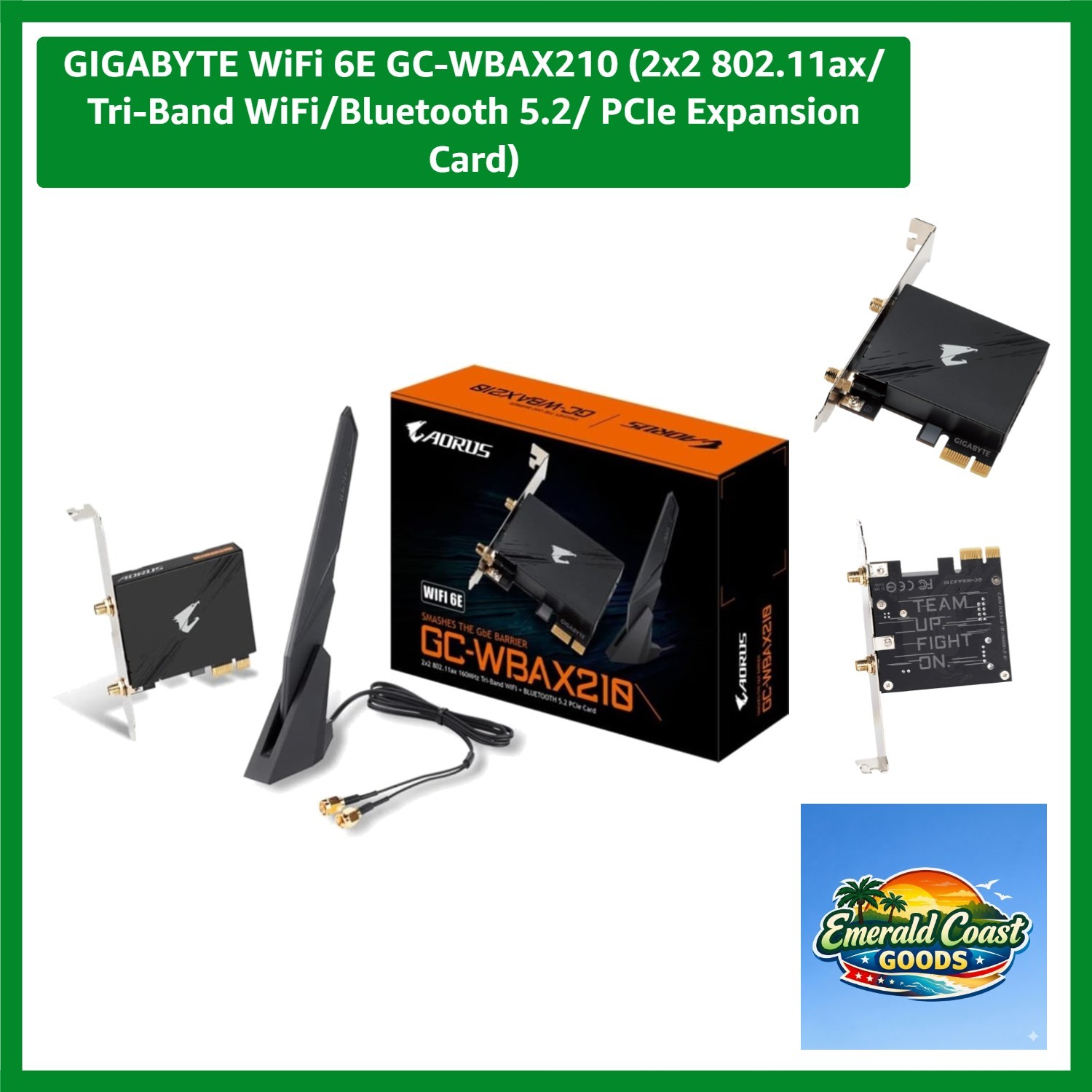 WiFi 6E GC-WBAX210 2x2 802.11ax/ Tri-Band WiFi/Bluetooth 5.2/ PCIe Expansion ...