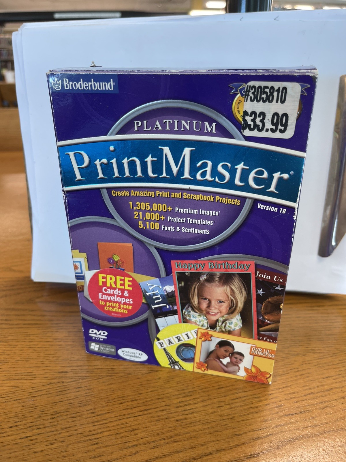 Vintage Broderbund Printmaster Platinum Version 17 Windows XP PC Software