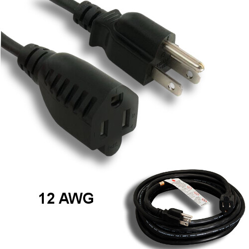10x 100ft Weather Proof Outdoor Power Cable NEMA5-15P/5-15R 14AWG 15A/250V SJTW