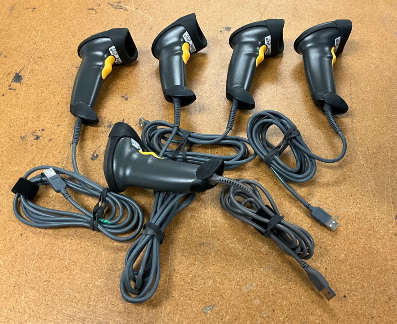 LOT OF 5 LS2208-SR20007R-UR/LS2208-  Symbol LS2208 series laser barcode scanners