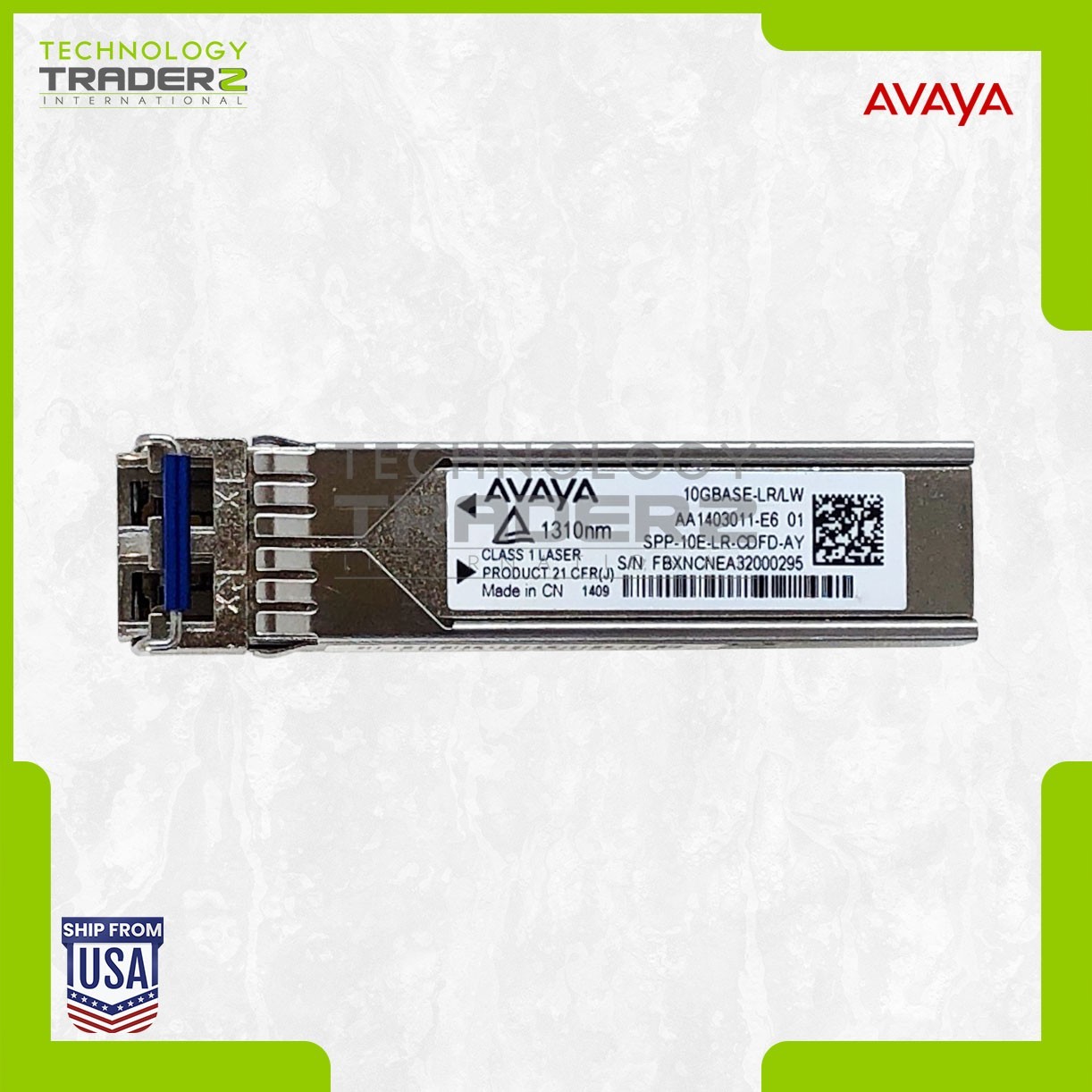 AA1403011-E6 Avaya 10GBASE-LR 10G SFP+ 850nm Transceiver SPP-10E-LR-CDFF-AY