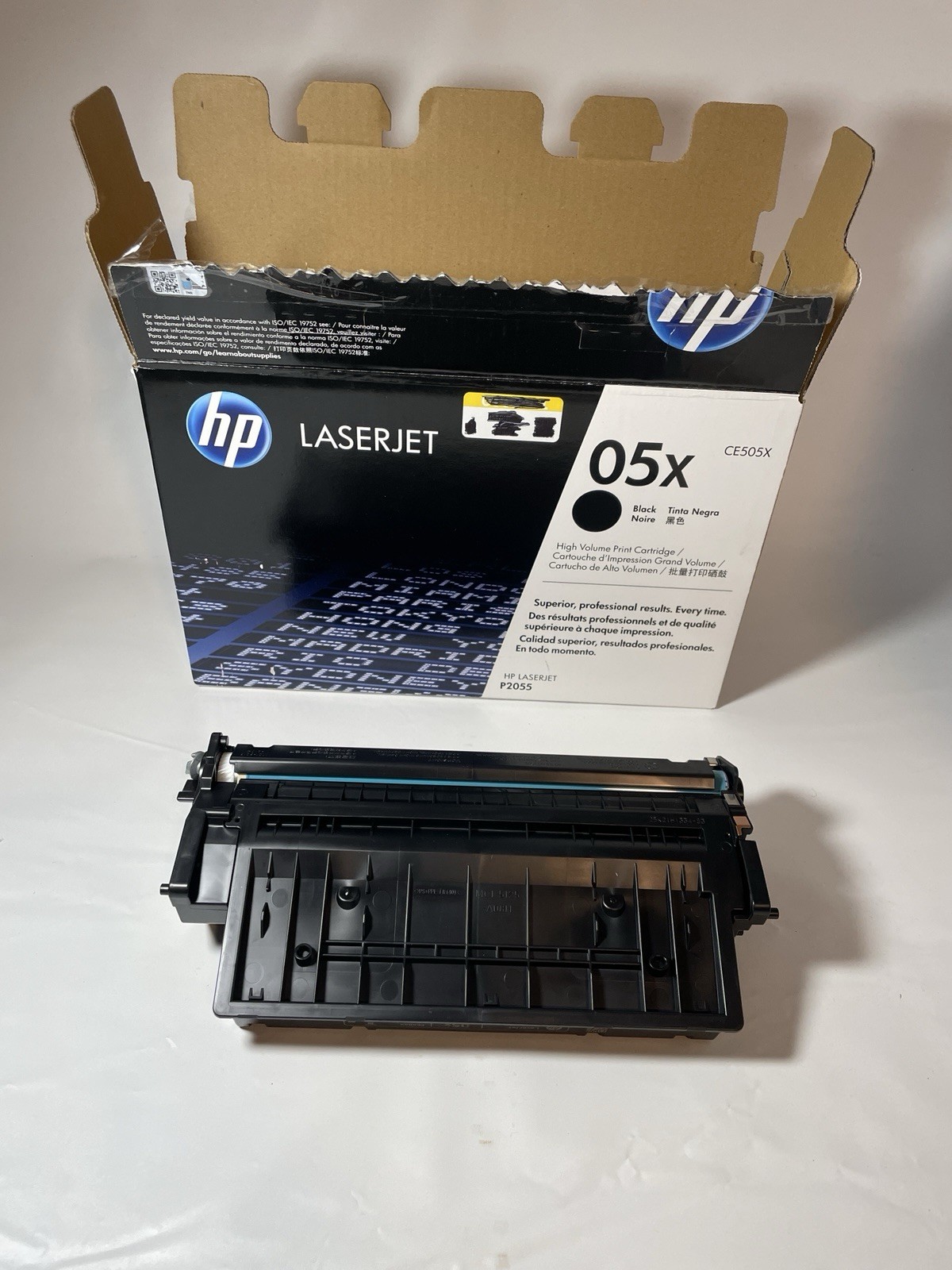 Genuine HP 05X (CE505X) Black High Yield LaserJet Toner Cartridge Open Box