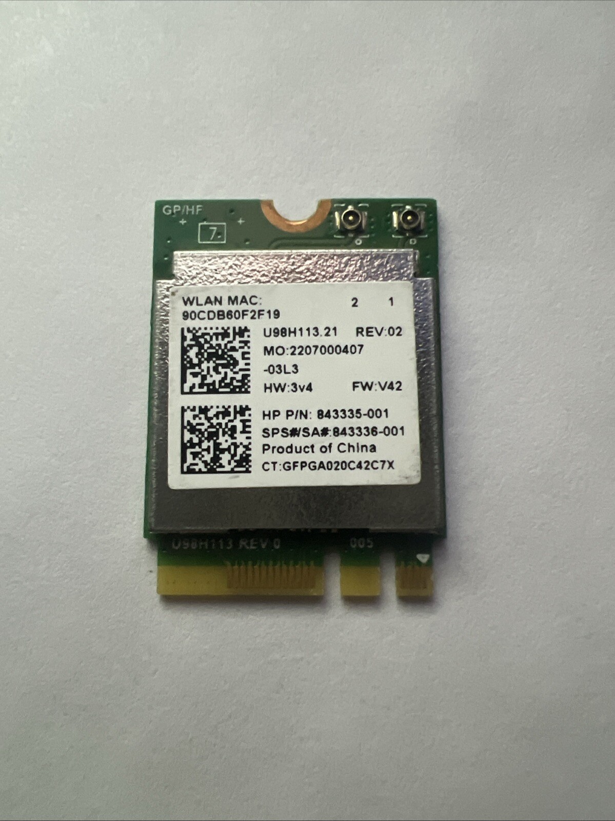 HP 843335-001 Genuine Realtek RTL8188EE WiFi Card 802.11b/g/n Fits Most Laptops
