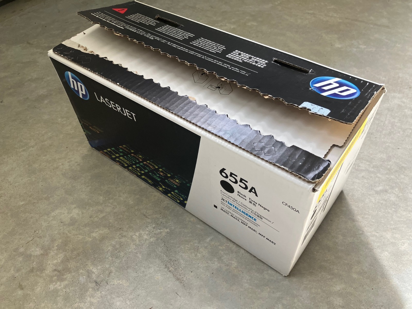 Genuine HP 655A CF450A Black LJ Ent M652 M653 MFP M681 Toner - OEM OPEN BOX