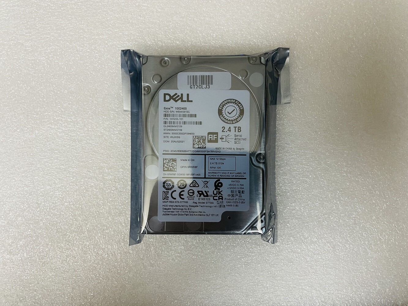 Dell RWR8F 2.4TB 10K SAS 2.5" 12Gbps HDD Hard Drive ST2400MM0159 0RWR8F HDD