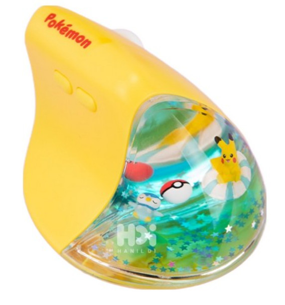Pokemon Pikachu Vertical Wireless Mouse Ergonomic-Bluetooth 2.4Ghz 1200DPI