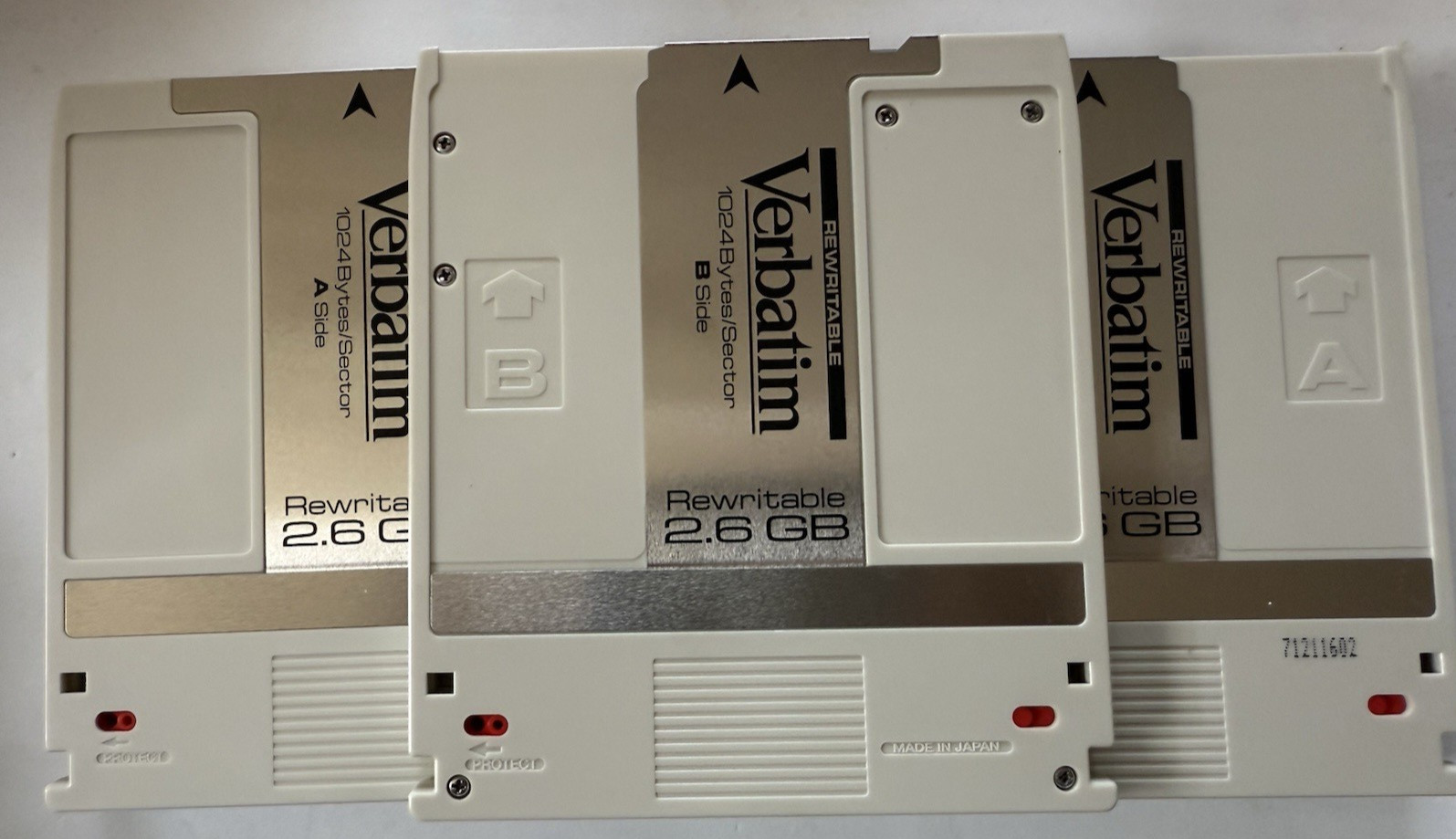Verbatim 91204 2.6GB RW Media 1024 B/S Used Media 10 pieecs