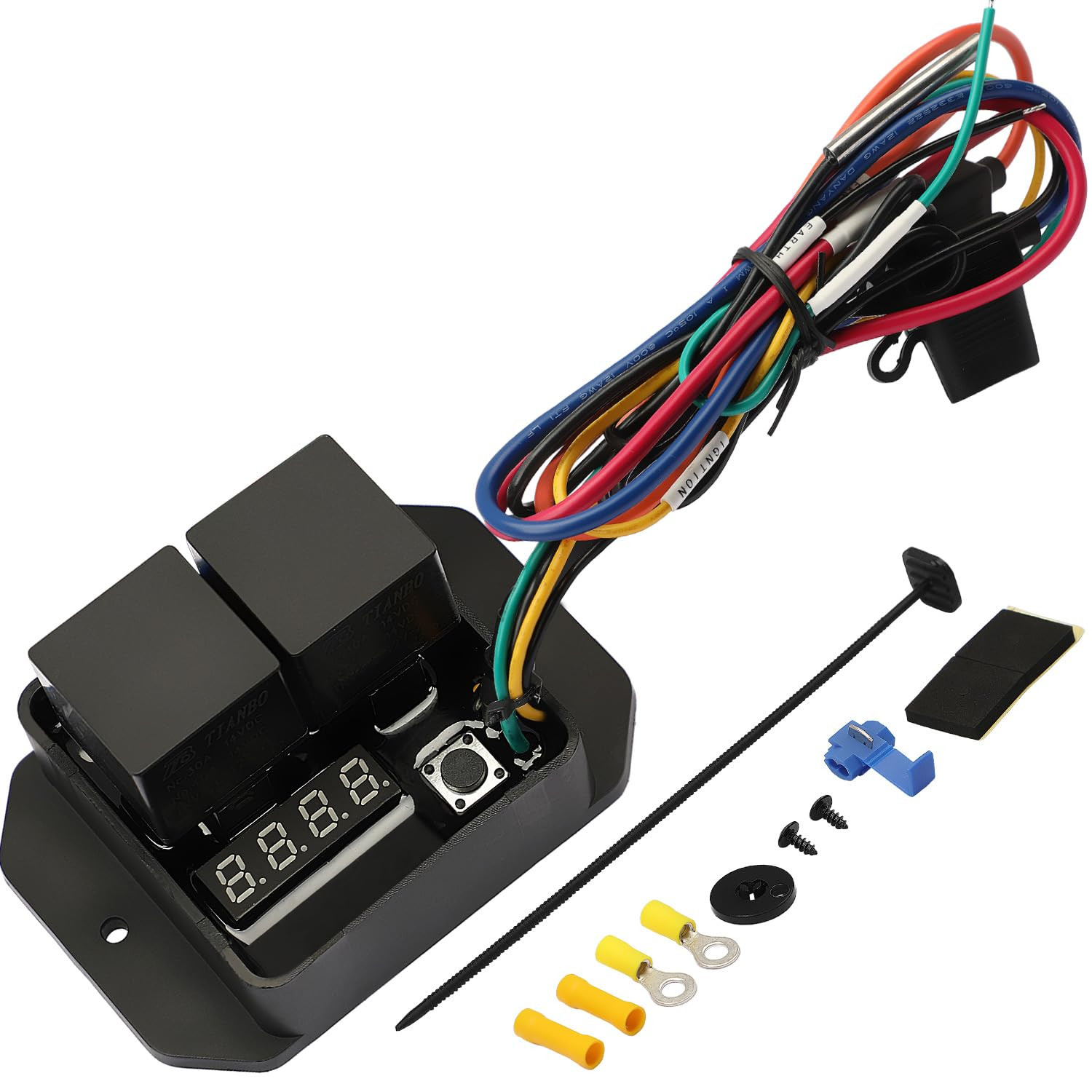 Digital Radiator Fans Controller Kit #0444, 12V and 24V, Adjustable Temperature