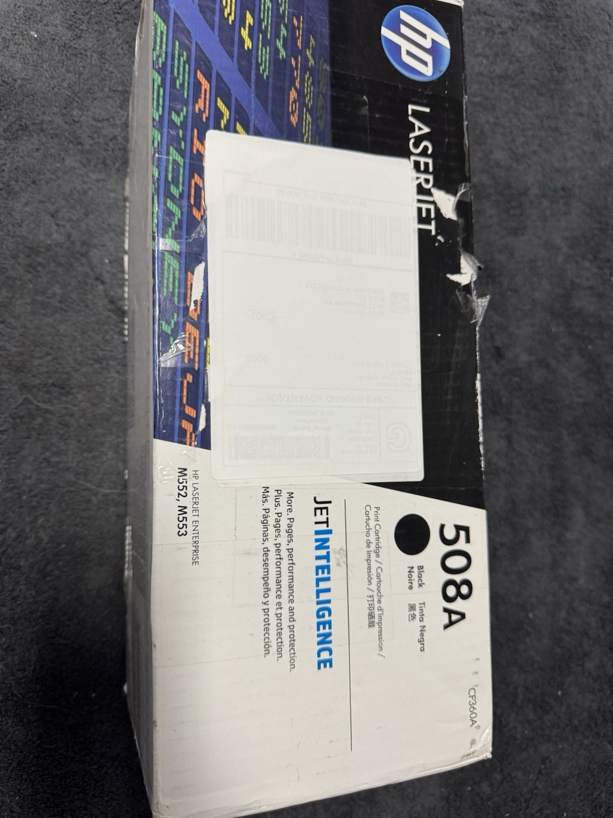 HP 508A Black Printer Toner Cartridge CF360A (for LaserJet M552 M553) 