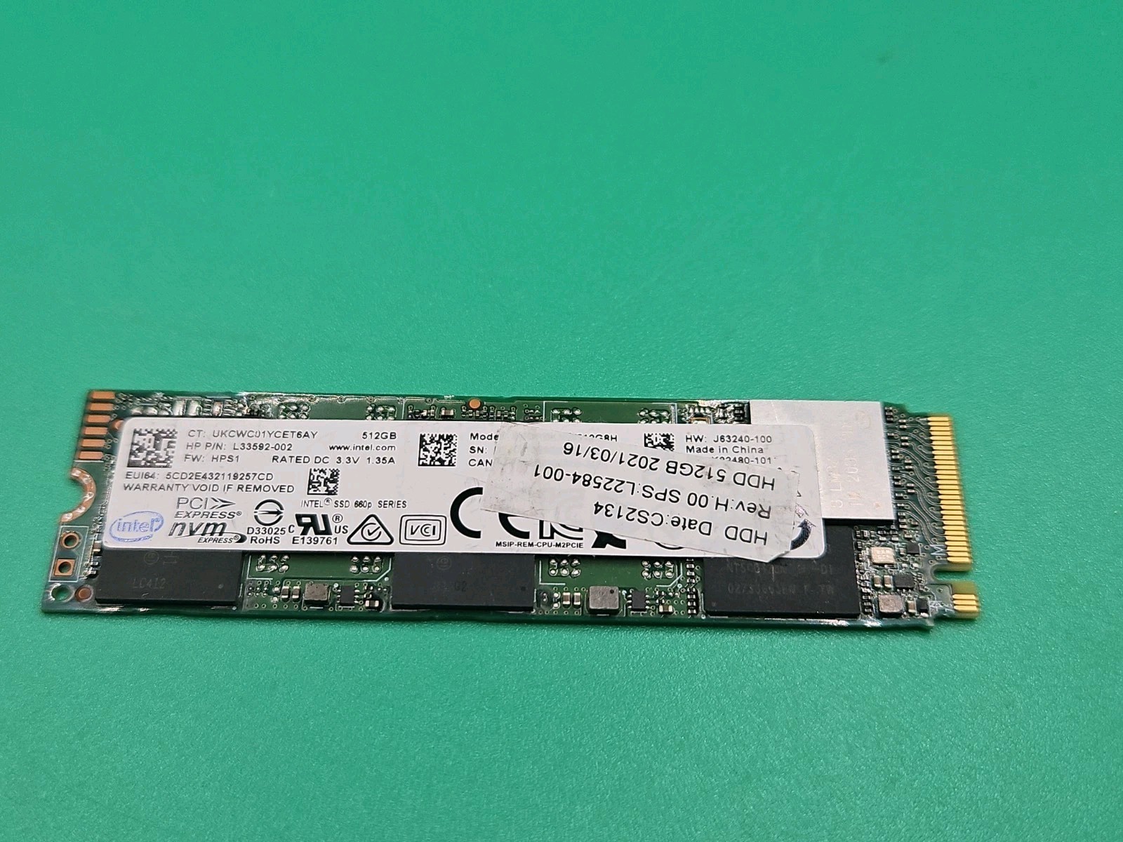 L33592-001 SSDPEKNW512G8H GENUINE HP SSD 512GB 15-EH0090WM (A)(CA212)