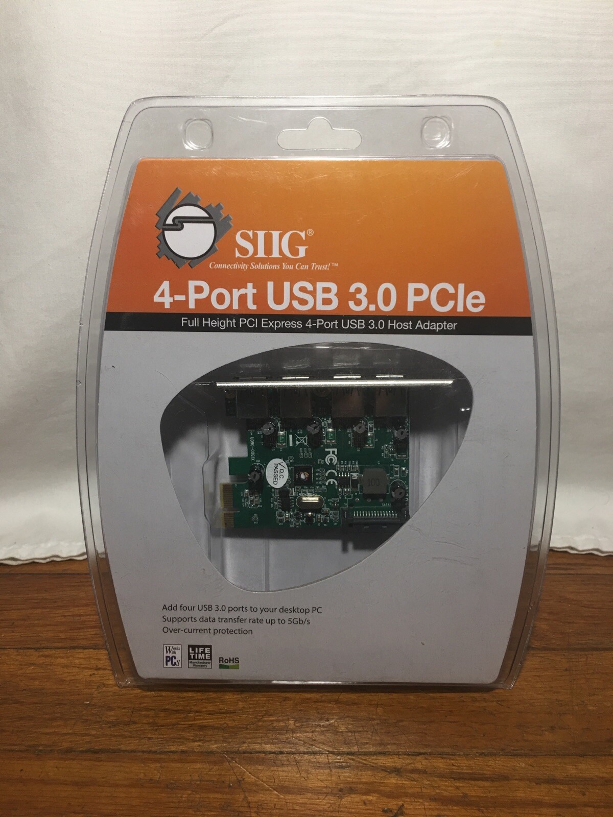 NEW SIIG 4-Port USB 3.0 PCle - NIB Factory Sealed Desktop PC Windows Digital 