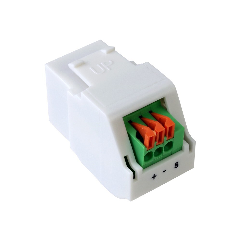 Construct Pro™ Keystone Jack 1/8-inch Stereo Mini Plug (White)