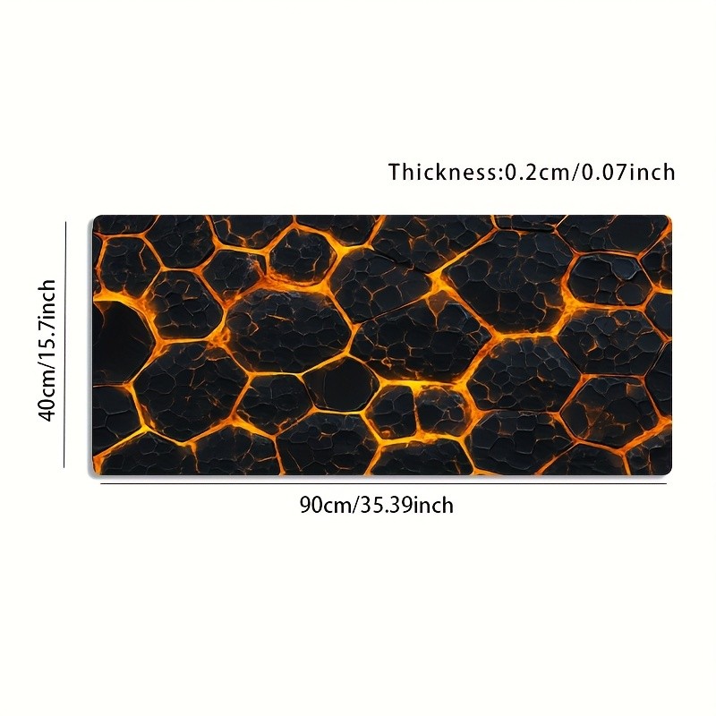 A Large Electronic Sports Gaming Mouse Pad Featuring a Cool Orange And Black L