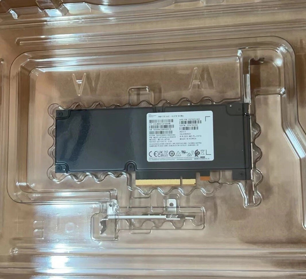 Samsung PM1735 6.4TB SSD HPE PCIE 4.0 NVME MZ-PLJ6T40 MZPLJ6T4HALA-00AH3