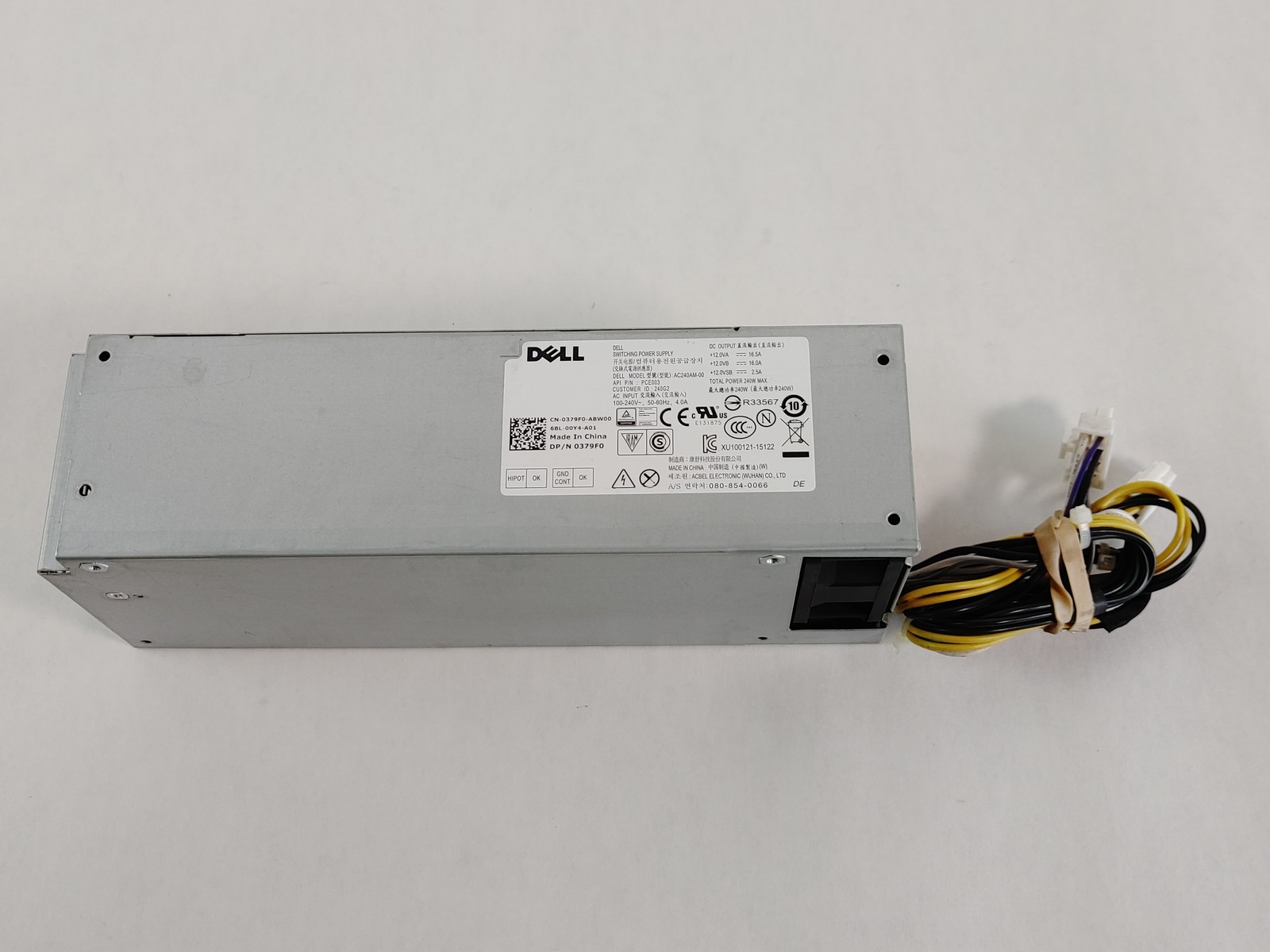 Lot of 2 Dell 379F0 4-Pin 240W SFF Desktop Power Supply For Optiplex 3040