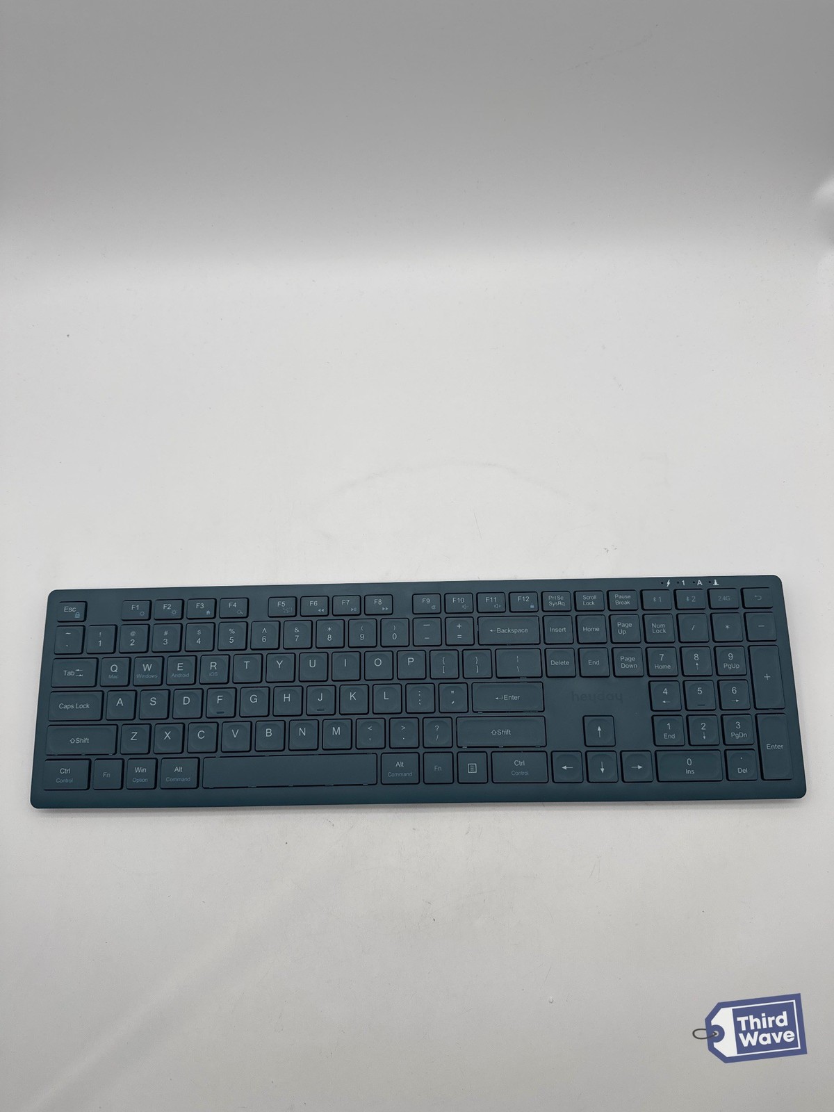 Full Size Rechargeable Keyboard with Scissor Switch - heyday Transformative Teal