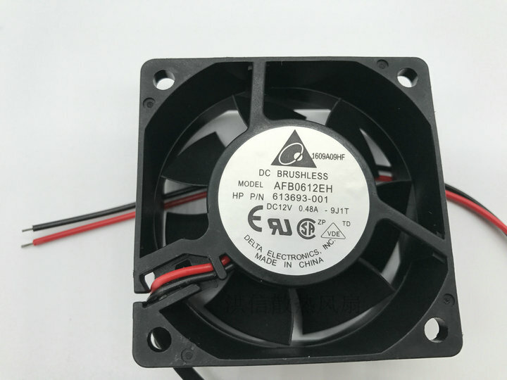 1 PCS DELTA Fan AFB0612EH DC 12V 0.48A 60*60*25MM 2 Wire