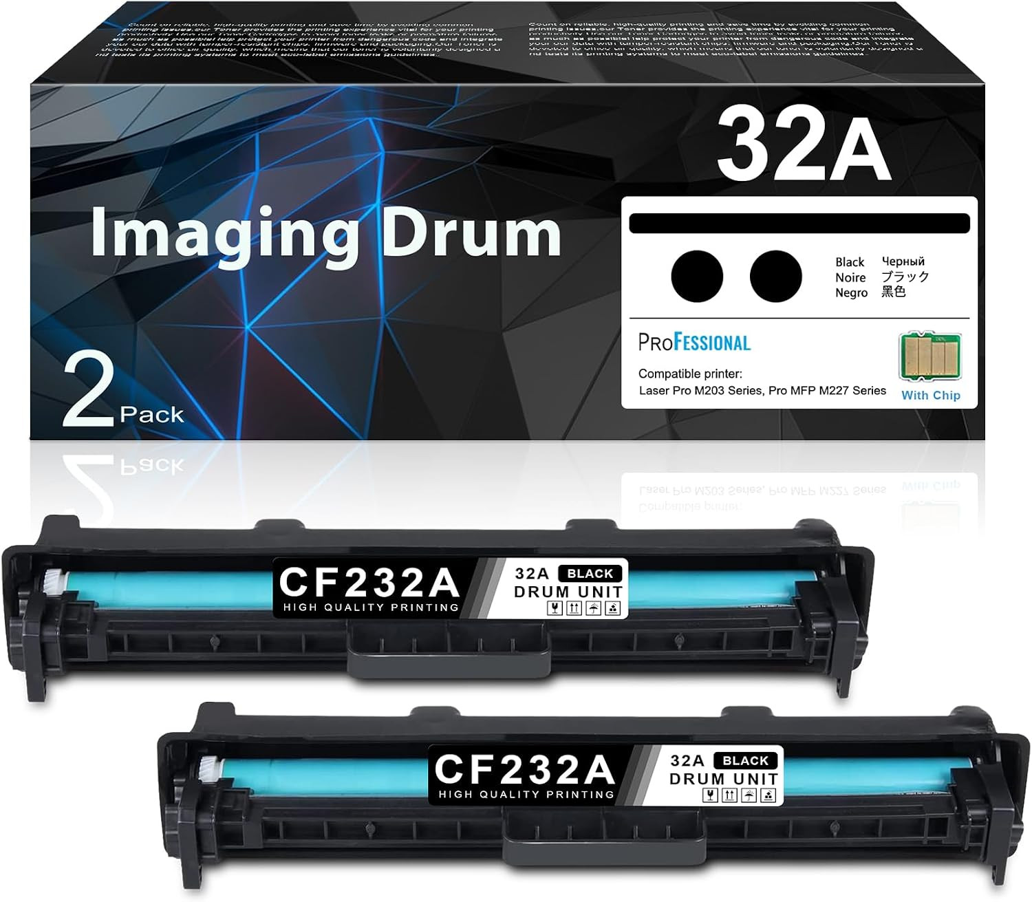 32A Imaging Drum Black Extra High-Yield 2-Pack | 32A CF232A Imaging Drum Replace