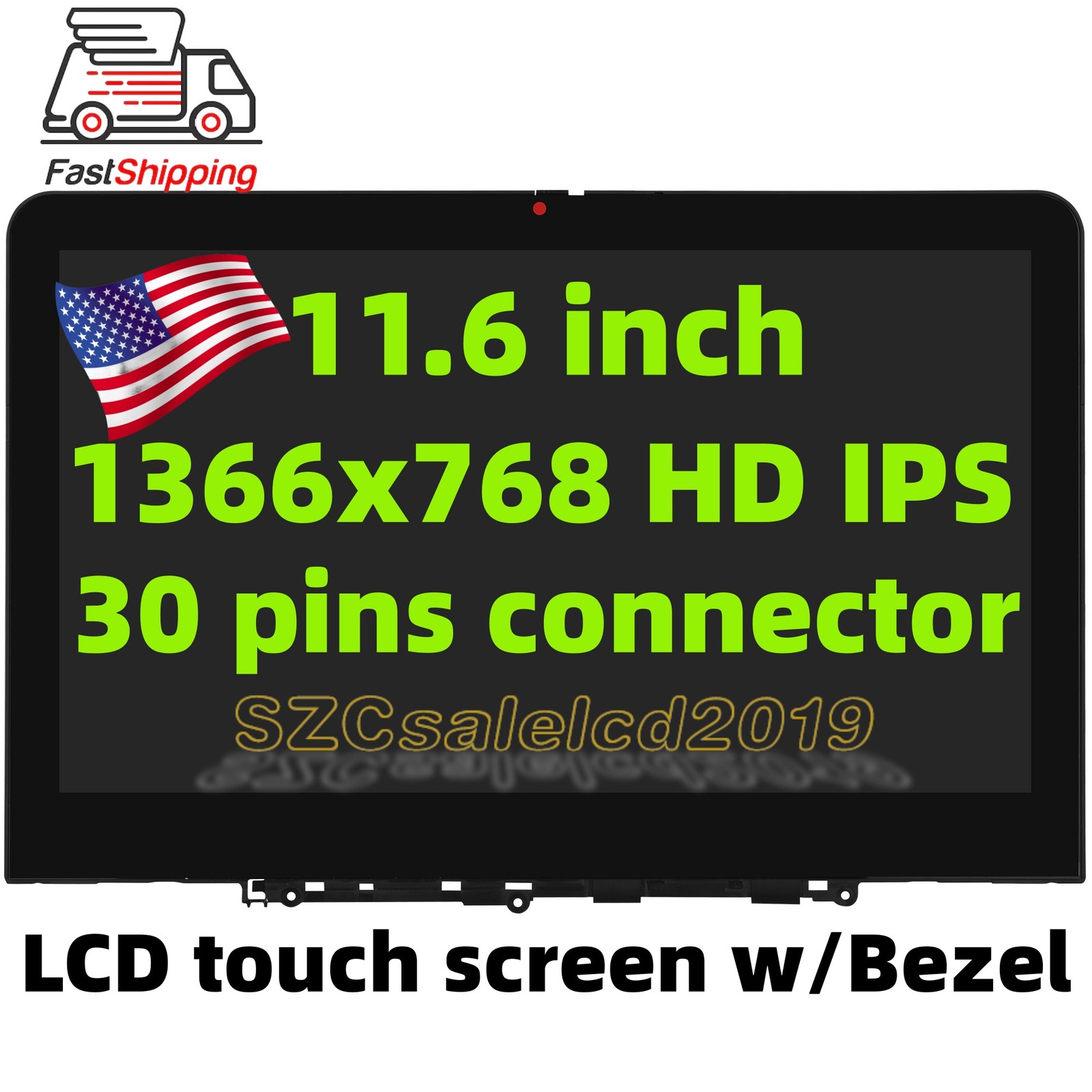 5M11Q54440 For Lenovo 500e Chromebook Gen 4s 83L40000US Lcd Touch Screen w/Bezel