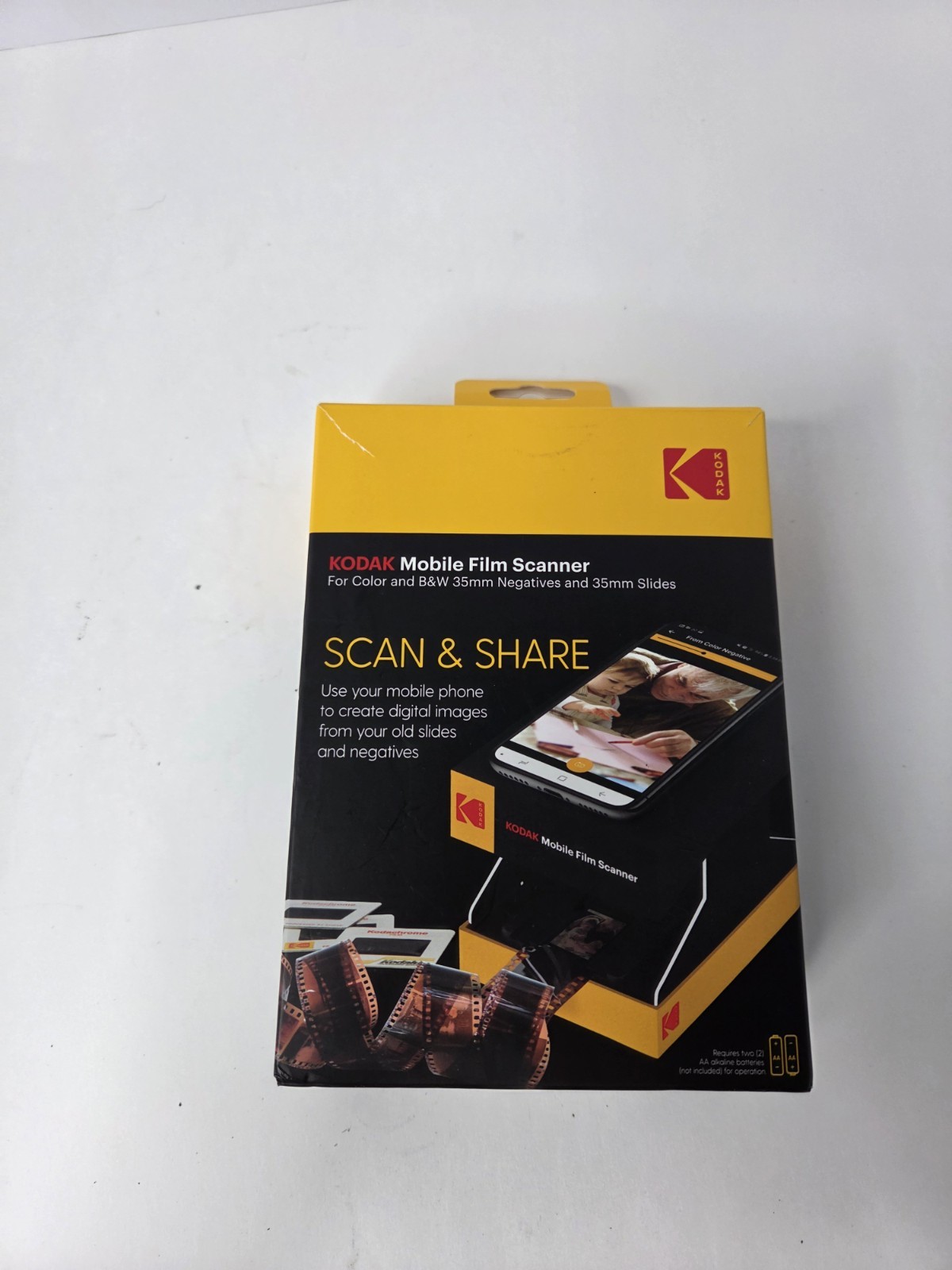 Kodak Mobile Film Scanner - Scan & Share Color & B&W 35mm Negatives & Slides 