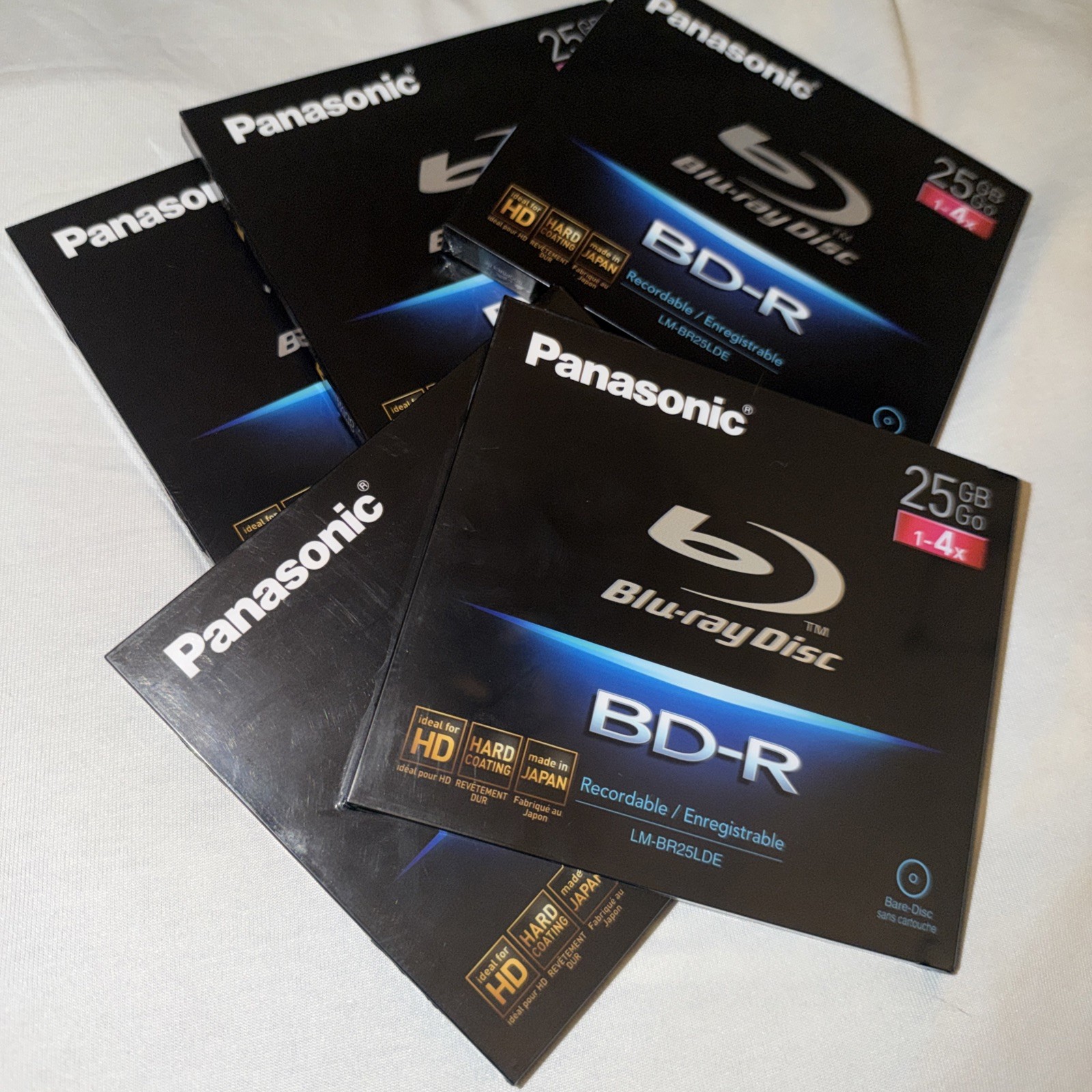 Panasonic LM-BR25LDE Bluray Disc 25GB Lot of 5 BRAND NEW SEALED