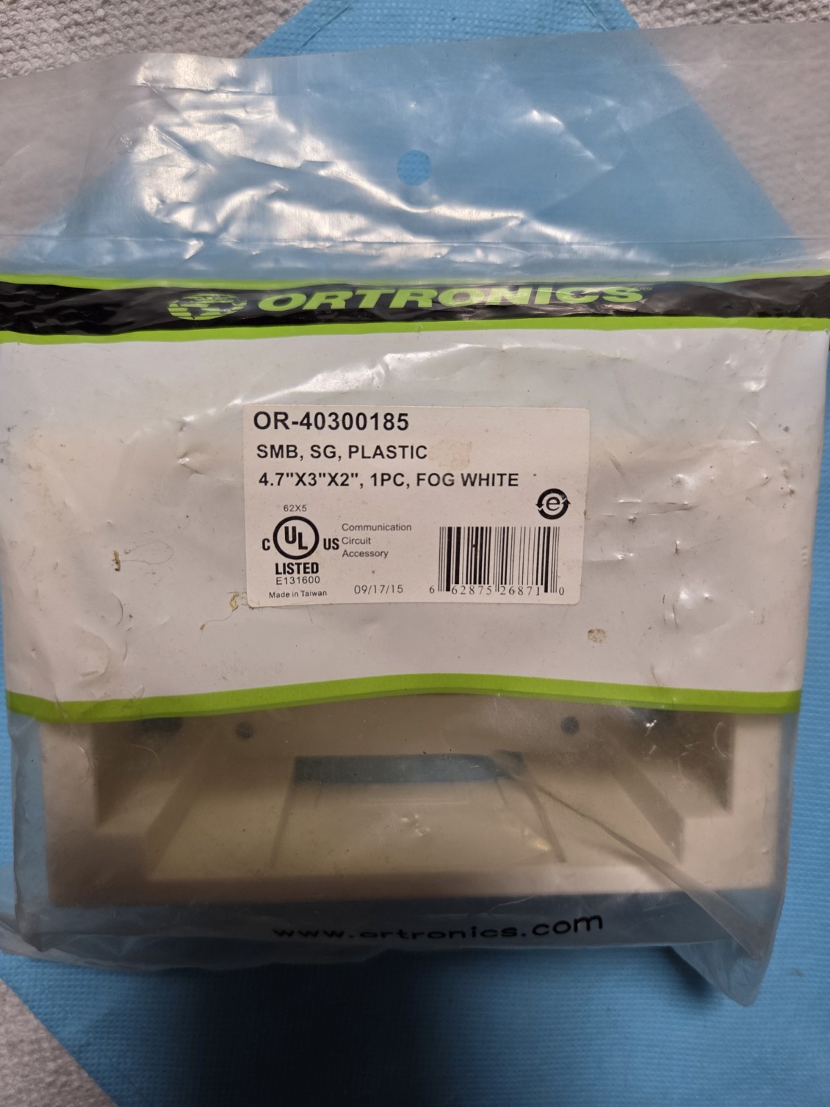 ORTRONICS OR-40300185 LEGRAND CLARITY SURFACE MOUNT BOX SINGLE GANG FOG WHITE