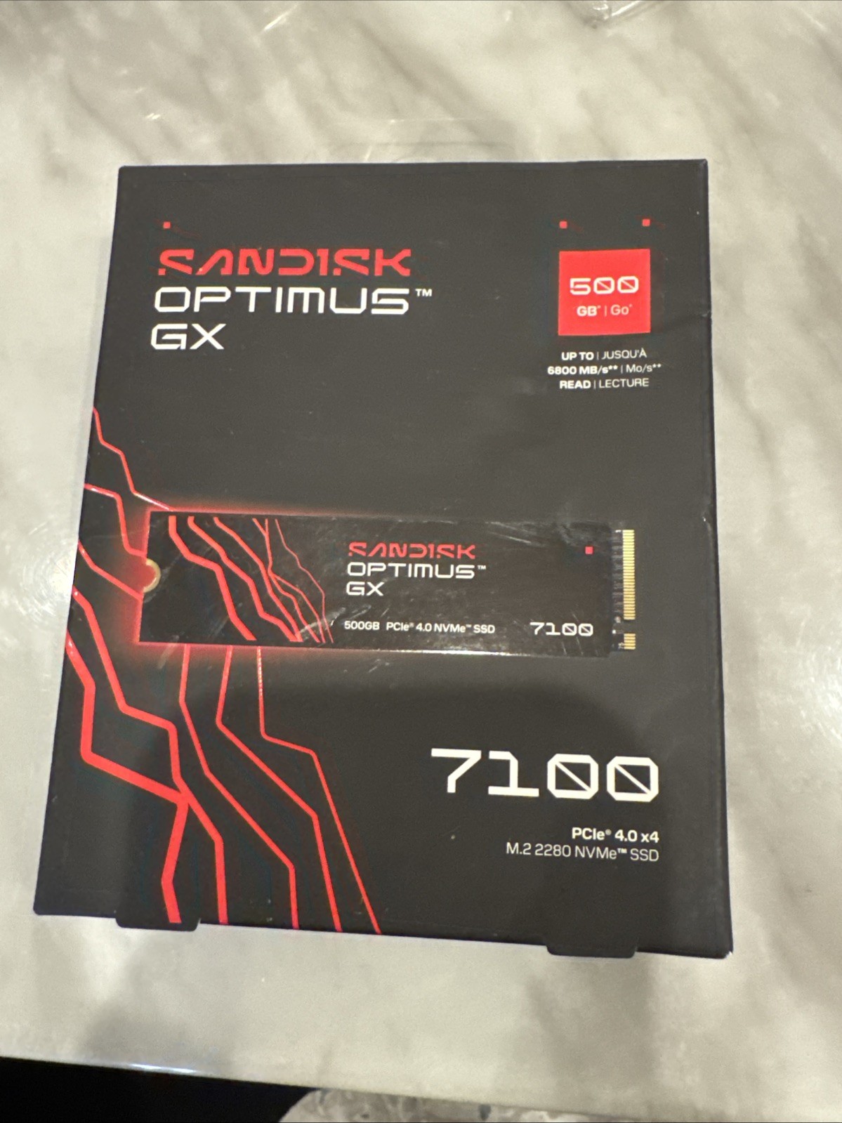 SanDisk Optimus GX 7100 PCIe 4.0x4 M.2 2280 NVMe 500GB SSD - Windows 10+ 