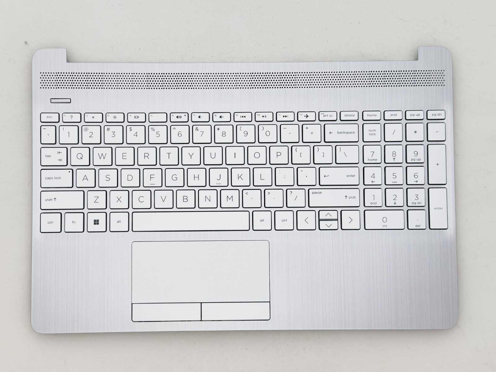 New HP 15-DW 15-DW0081WM TOP COVER NATURAL SILVER WITH KEYBOARD L52023-001