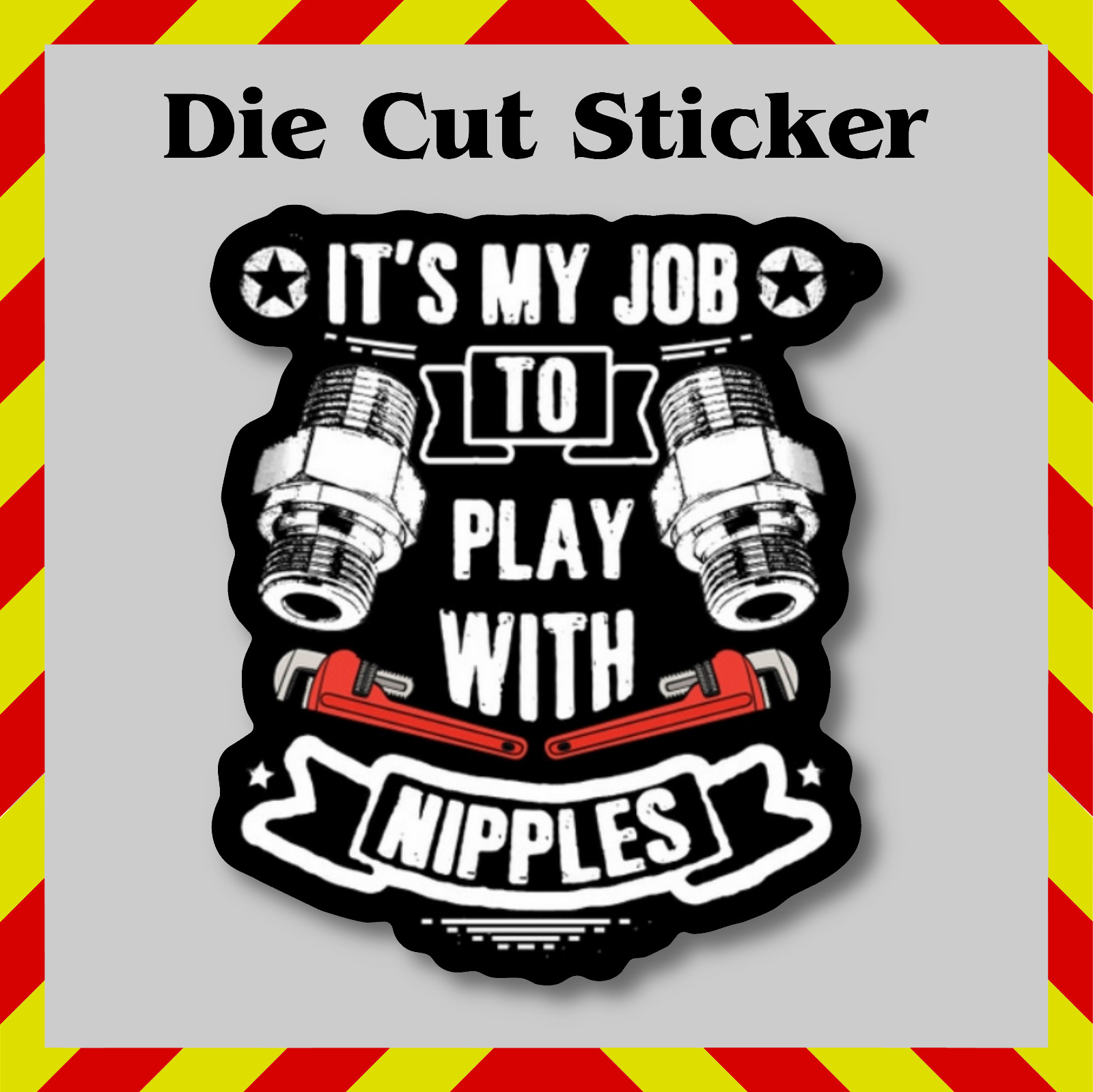 Pipe Fitter/Plumber Sticker, Funny Blue Collar Waterproof Die Cut Vinyl Decal