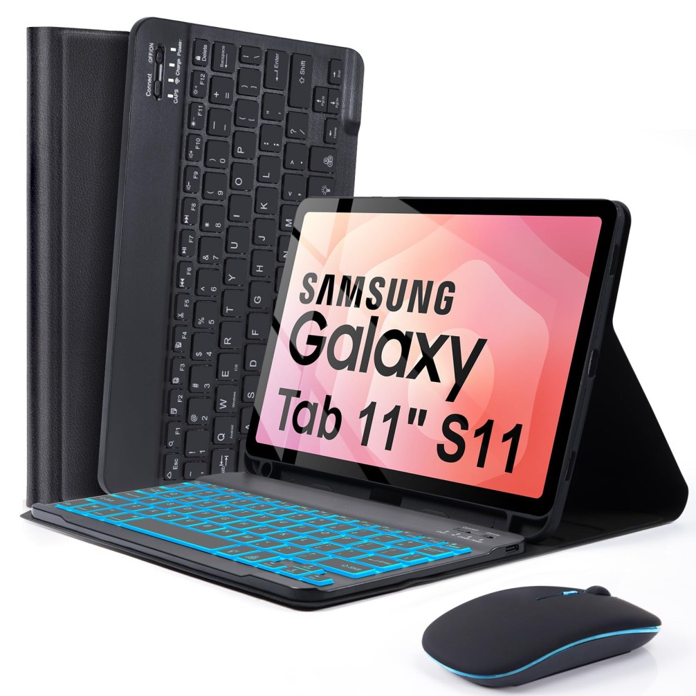 LAMA Keyboard Case with Mouse for Samsung Galaxy Tab S11 11-inch 2025, 7-Color B