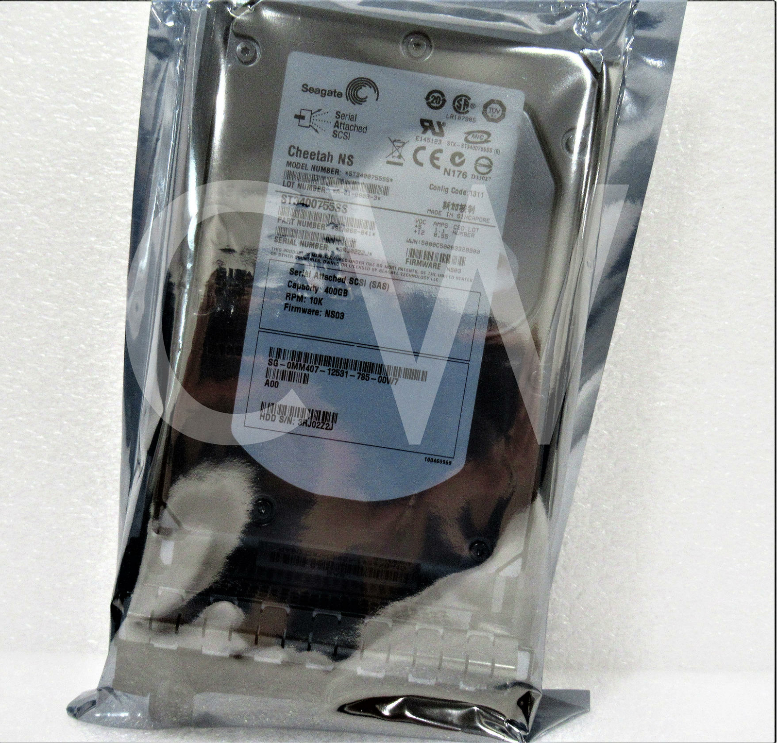 Dell MM407 ST3400755SS 400GB 10KRPM 3Gb/s Hot Swap 3.5"SAS SERVER HDD Hard Drive
