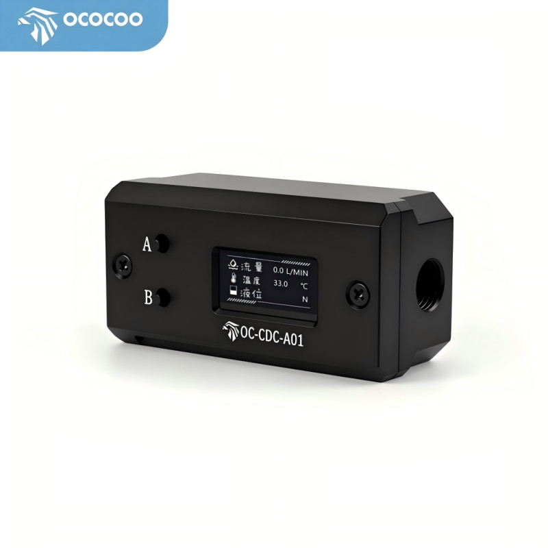 OCOCOO OC-CDC-A01 3-in-1 Water Cooling Monitor Flow Temp Liquid Level CNC G1/4