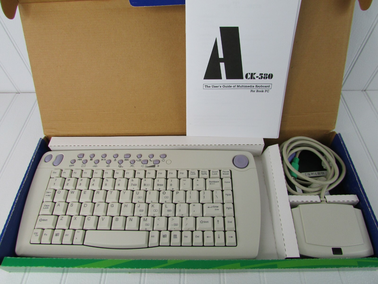 Vintage One Touch Simply ACK-580 Wireless Keyboard Mouse Multimedia In Box