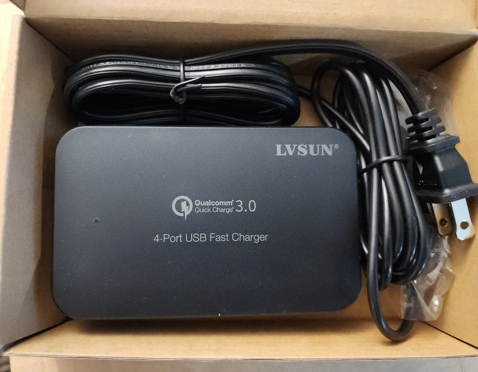 Lvsun 4 Port Fast Charger 3.0 USB W Car Charger. LS-Q4U