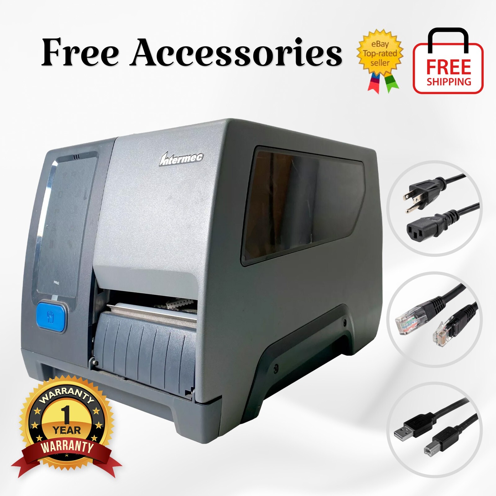 Intermec PM43 Industrial Thermal Transfer Label Printer USB LAN 1 YR WARRANTY