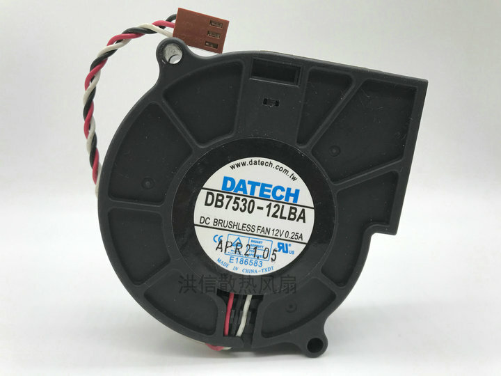 1 pcs DATECH Fan DB7530-12LBA 7.5cm 7530 DC 12V 0.25A 3 Pin cooling fan