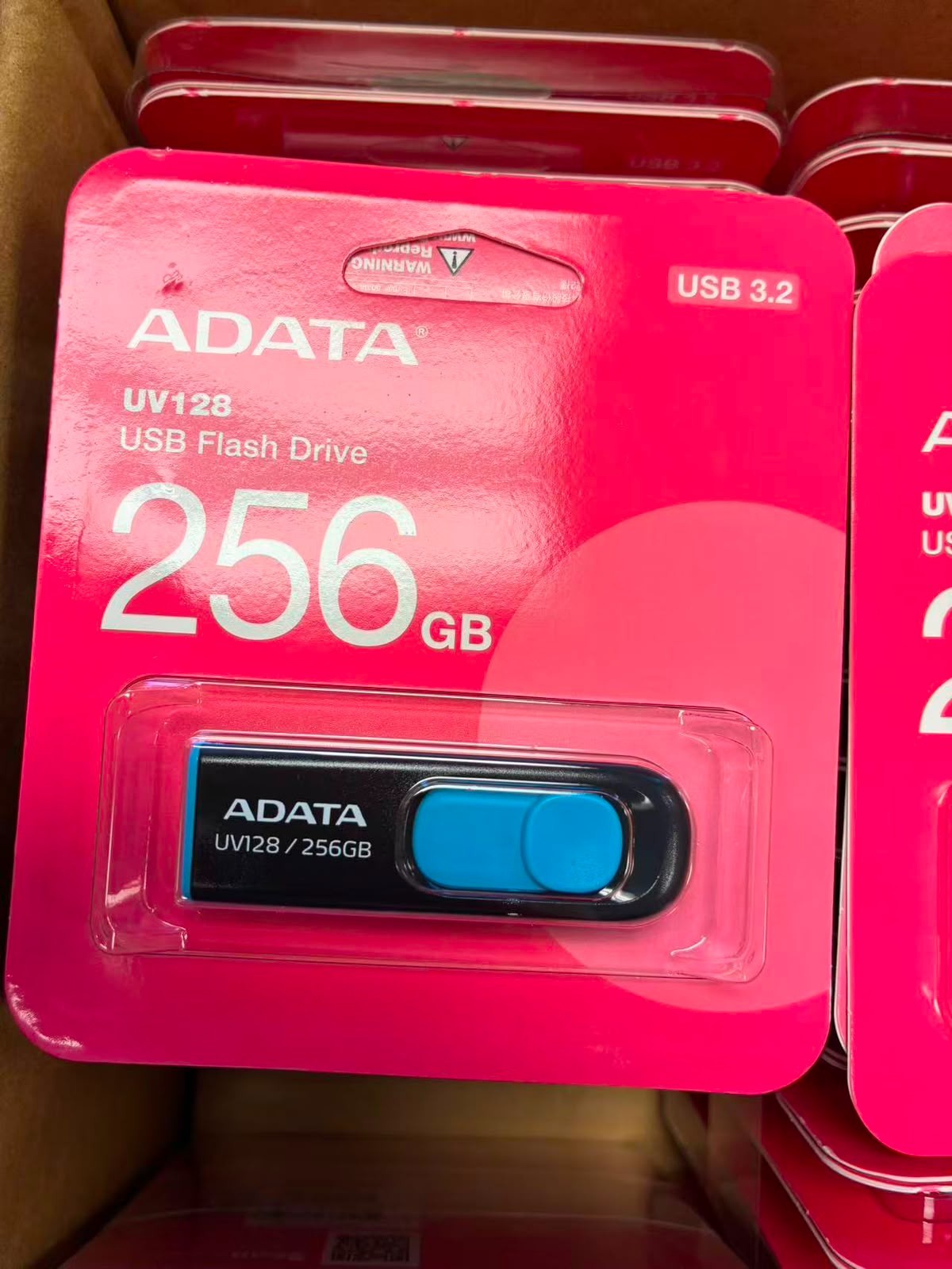 ADATA UV128 256GB USB 3.2 Gen 1 Flash Drive AUV128-256G-RBE NEW Factory Sealed