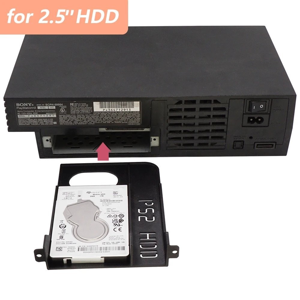 Bitfunx 2.5 Inch Hard Drive Bracket SATA HDD SSD For PS2 Fat 30000 50000 Box