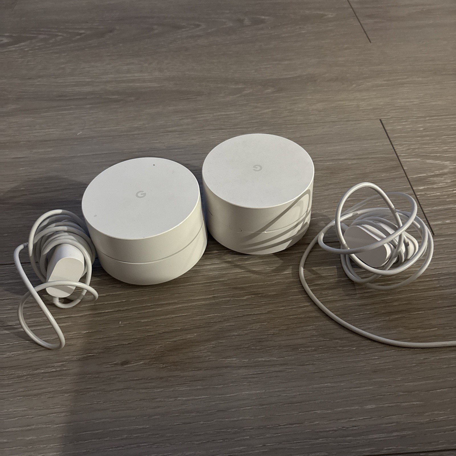 Two Google WiFi Model AC-1304 Mesh Router Extender System w/ Power Adapters
